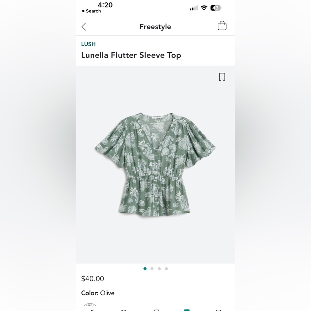 Flutter Sleeve Top